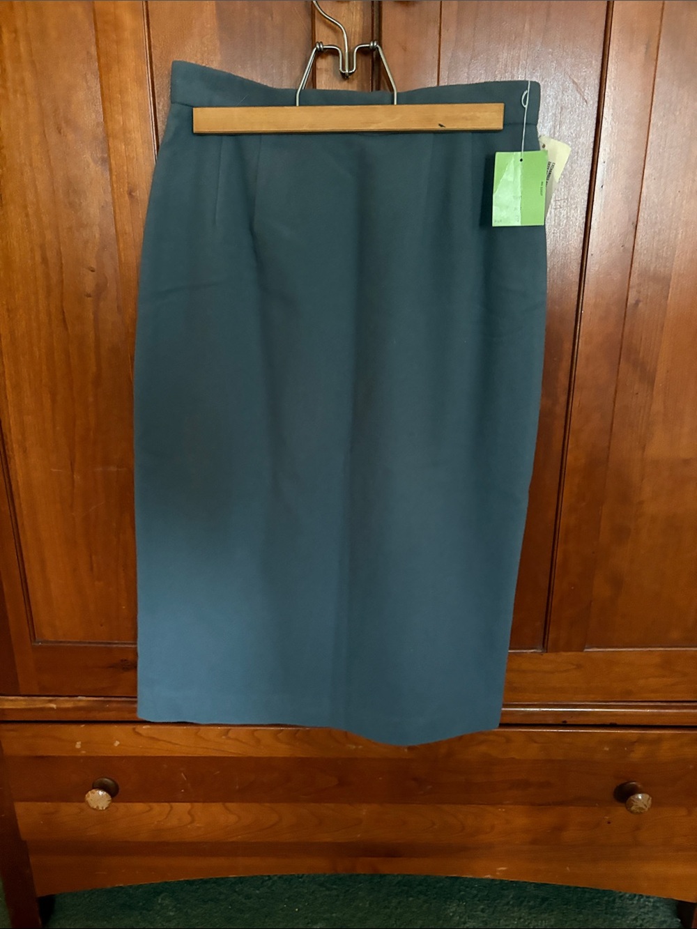 Vintage Anne Klein Teal Pencil Skirt